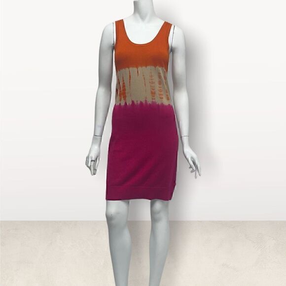 Michael Michael Kors Sleeveless Orange & Pink Mini Dress - Picture 3 of 8